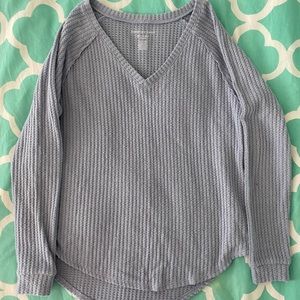 American eagle light purple waffle long sleeve!!
